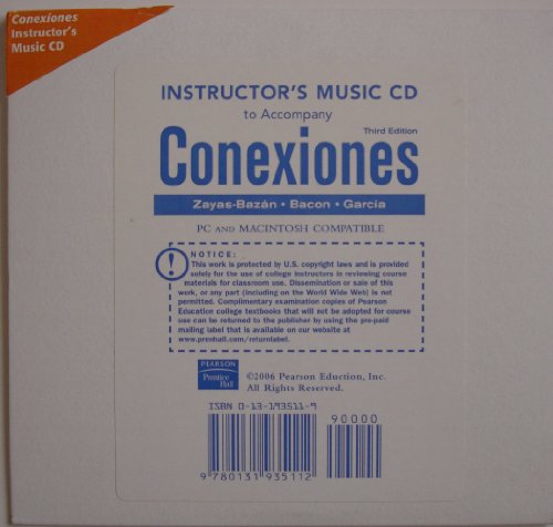 Instructor's Music Cd (Conexiones) Third Edition