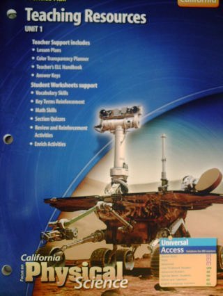 Ph Ca Focus on Physical Science Teaching Resources Unit 1