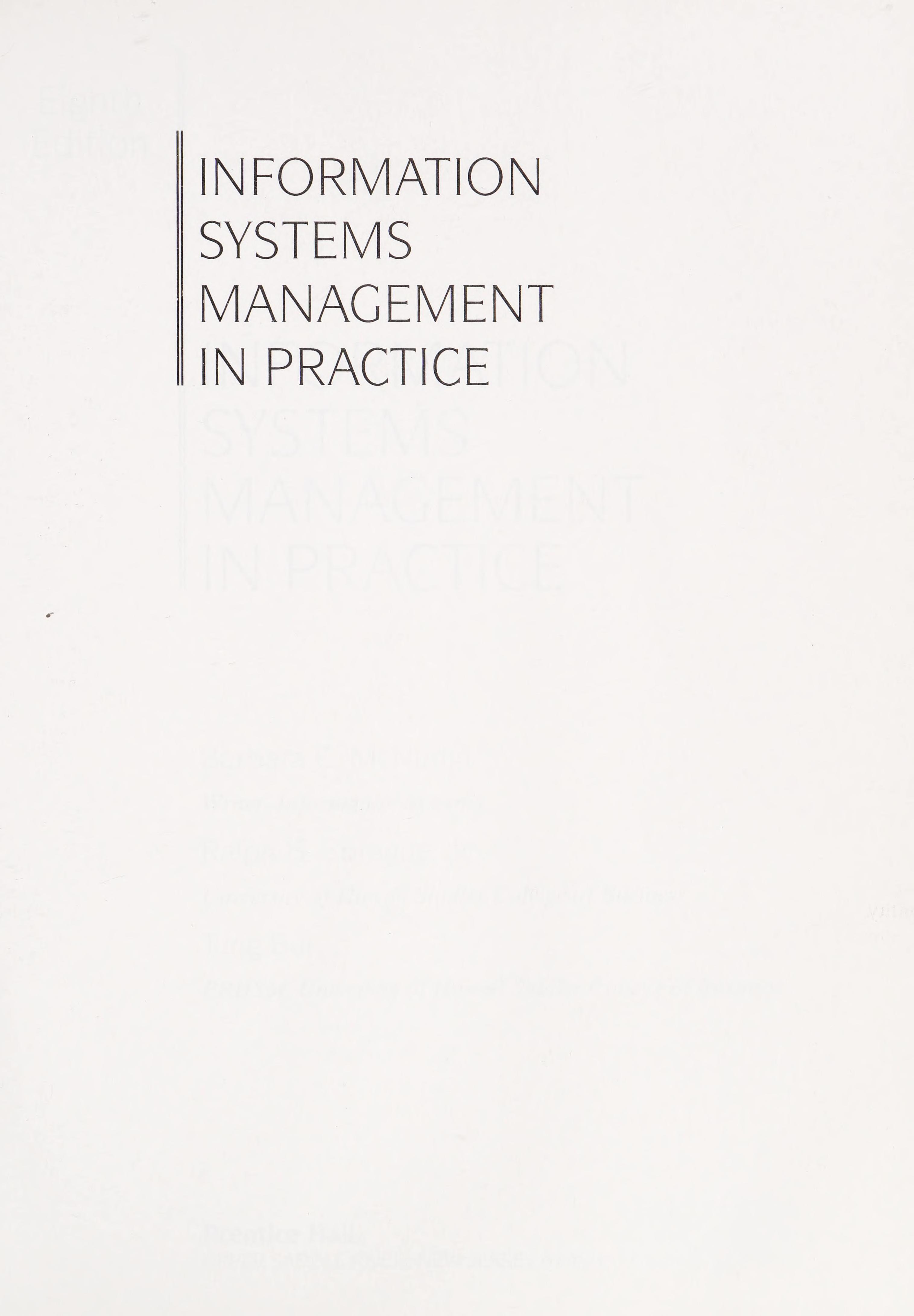 Information Systems Management