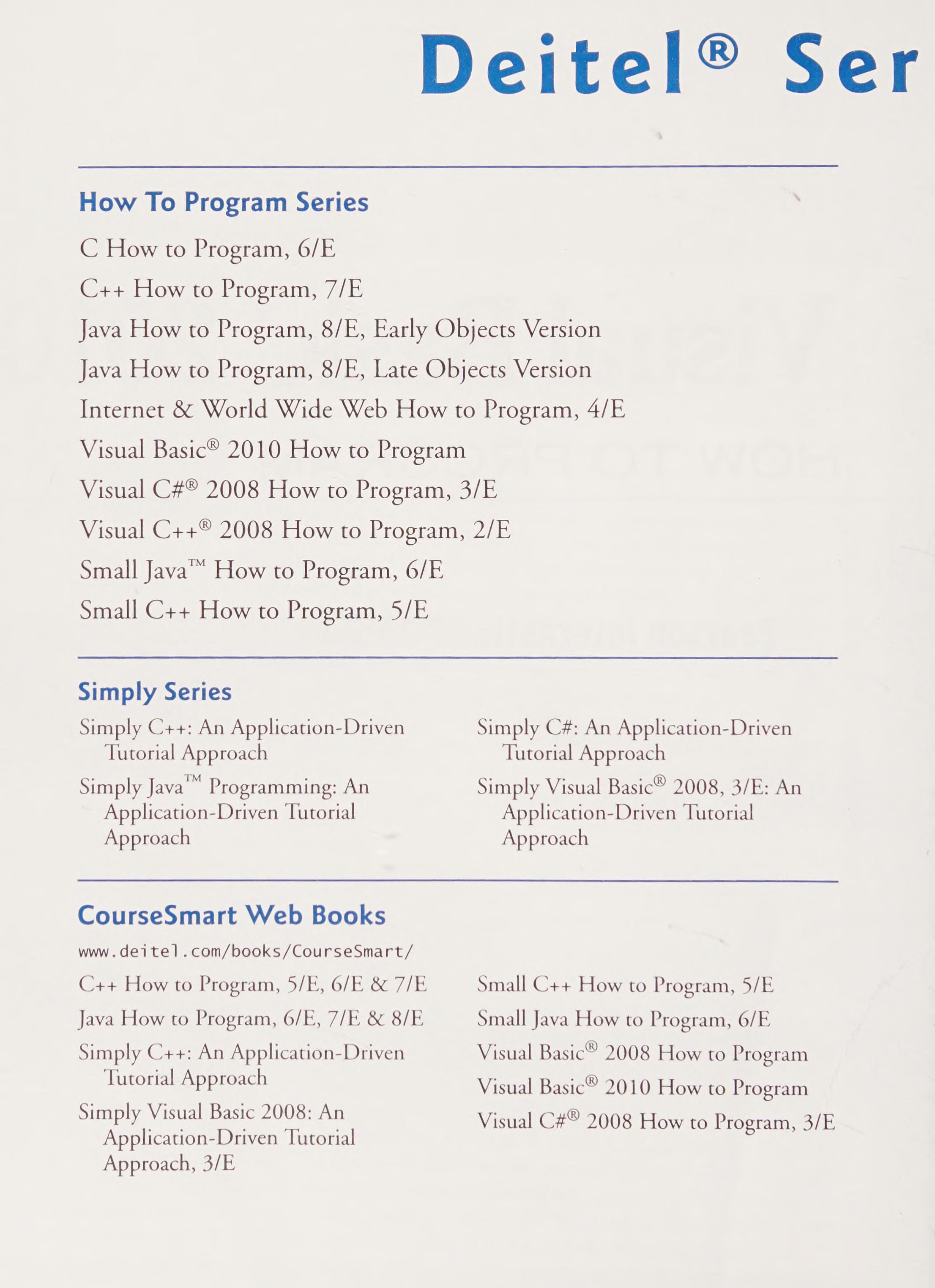 Visual Basic 2010 How To Program
