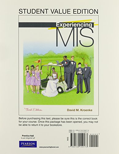 Experiencing Mis, Student Value Edition Plus Mymislab With Pearson Etext -- Access Card Package