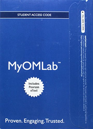 NEW MyOMLab with EText - Component Access Card - for MYOMLAB