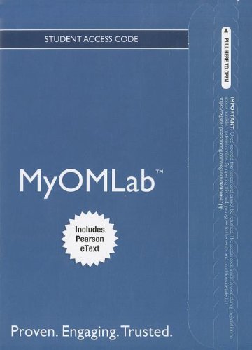 Principles of Operations Management New Myomlab with Pearson Etext Access Card