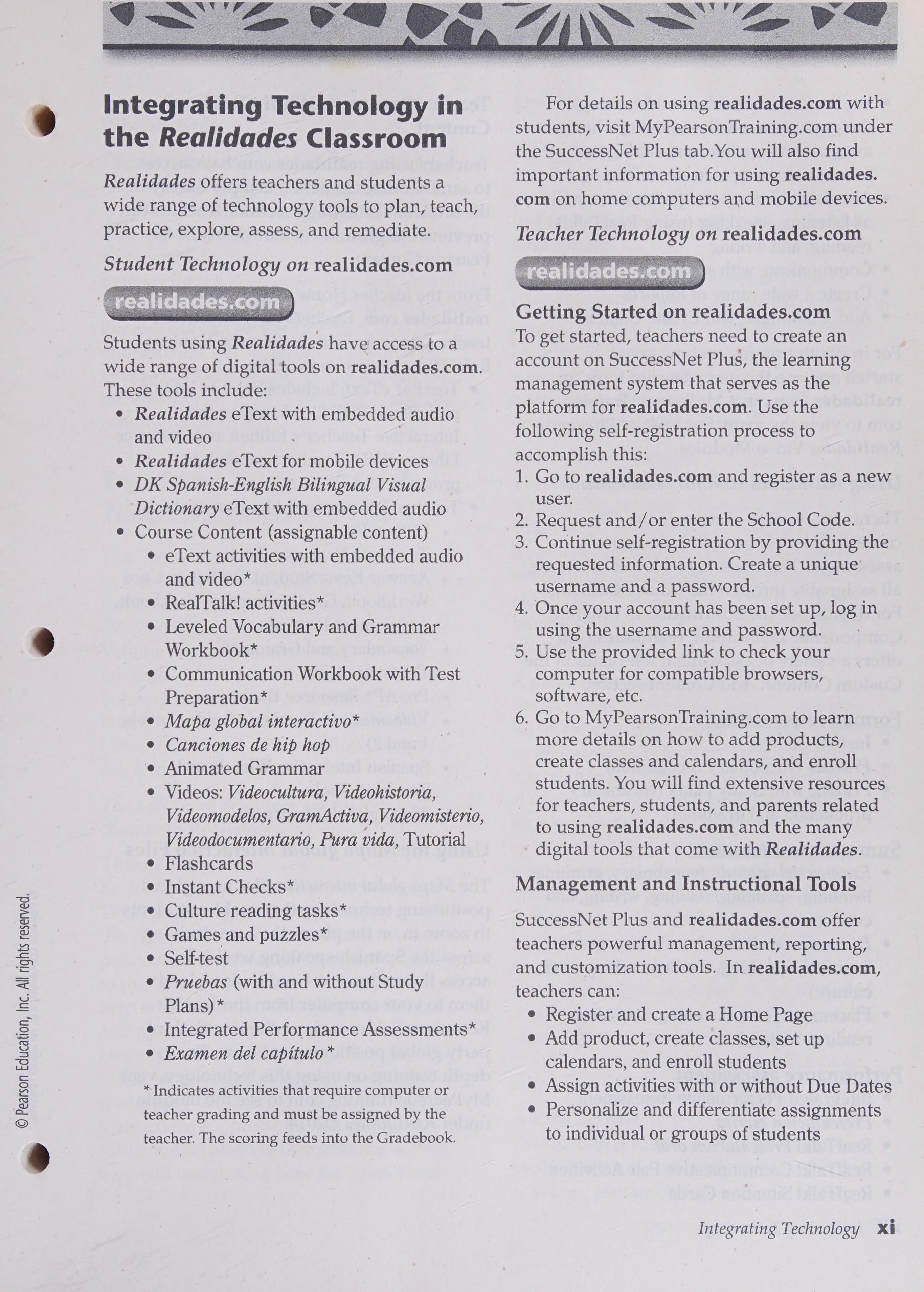 Realidades 2014 Communication Workbook with Test Preparation Level A