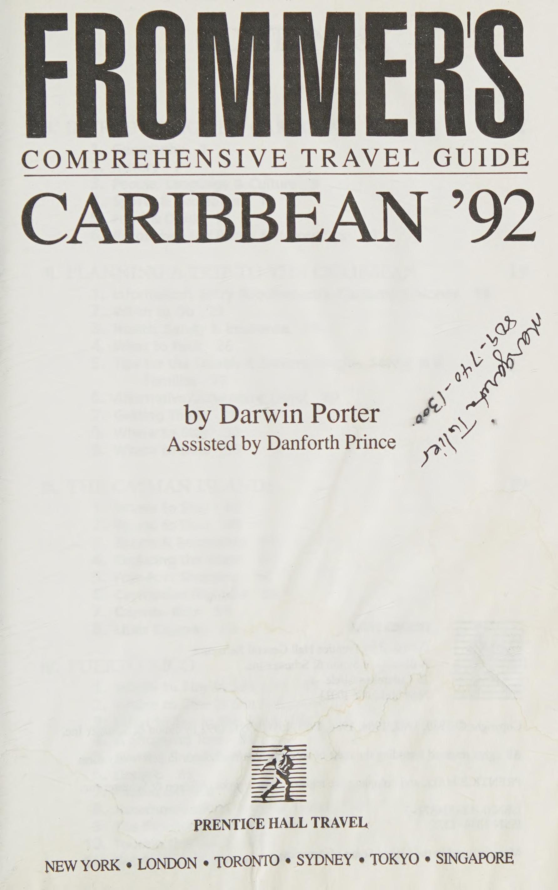 Frommer's Travel Guide to the Caribbean, 1992-1993