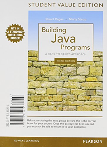 Student Value Edition - Building Java Programs, 3/E + Myprogramminglab with Pearson Etext
