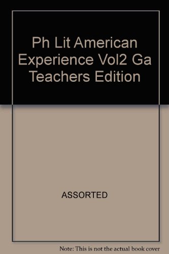 Ph Lit American Experience Vol2 Ga Teachers Edition
