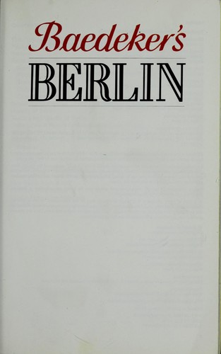 Baedeker's Berlin
