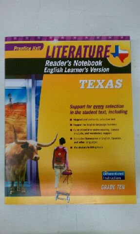 Literature; Reader's Notebook, English Learner's Vesrion. Grade 10