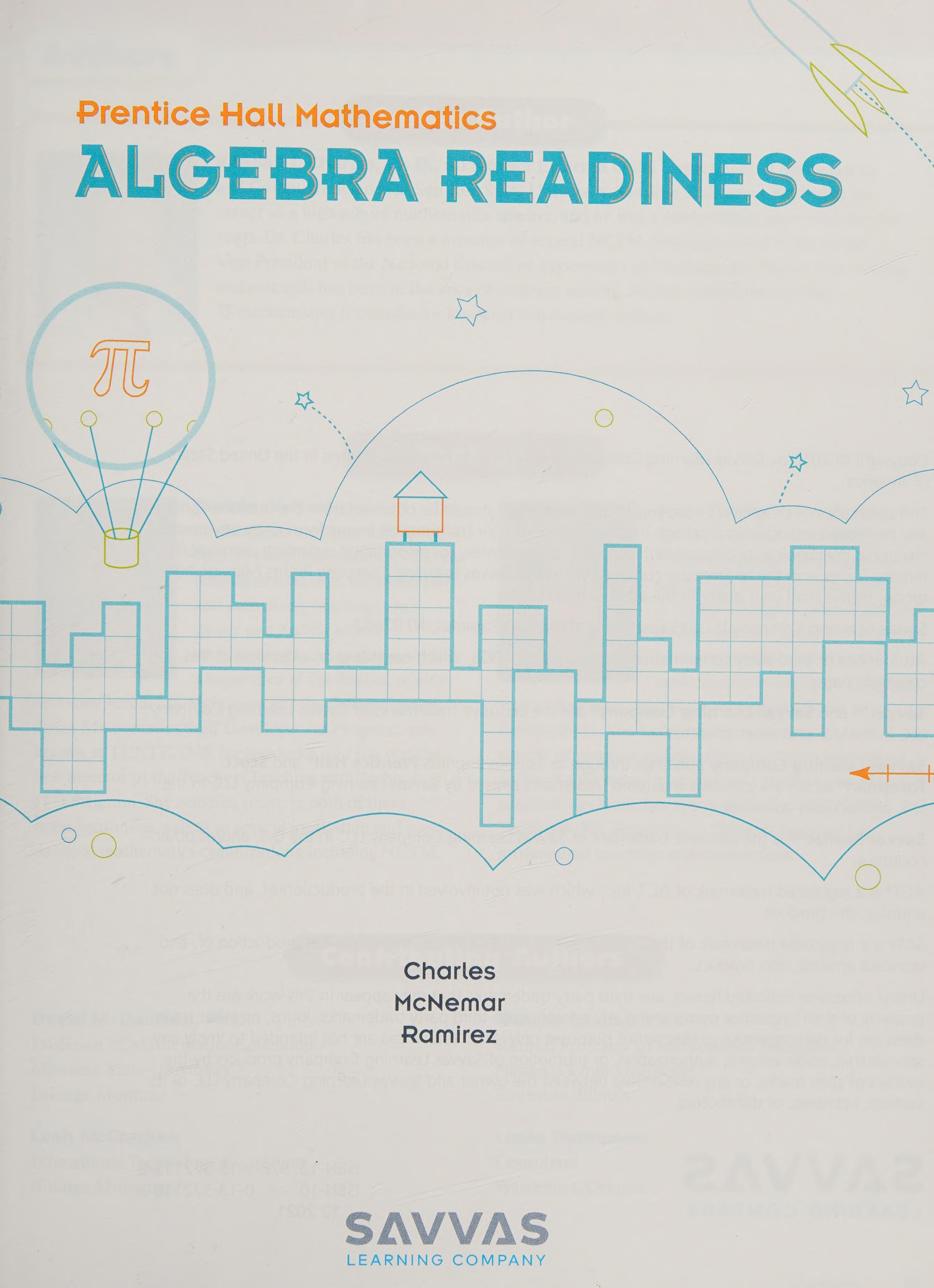 MIDDLE GRADES MATH 2010 STUDENT EDITION ALGEBRA READINESS