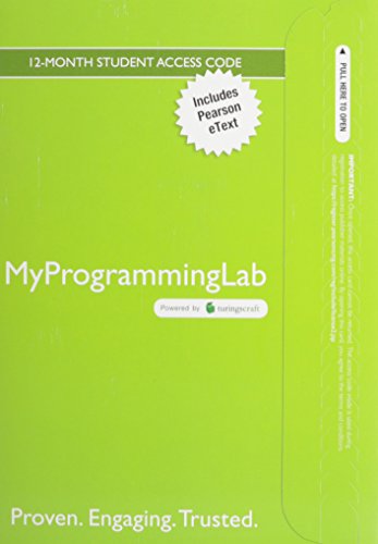 MyLab Programming With Pearson EText--Access Code Card--For Java: An Introduction To Problem Solving And Programming