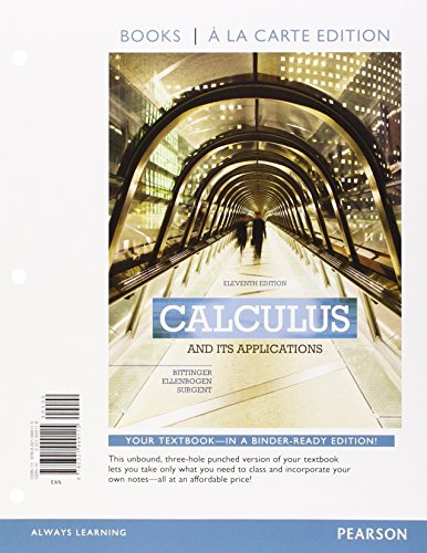 Calculus And Its Applications, Books A La Carte Plus MyLab Math Access Card Package
