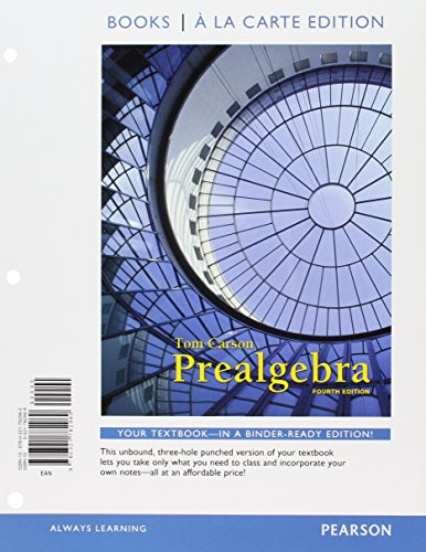 Prealgebra, Books a la Carte Edition and Mathxl -- Valuepack Access Card