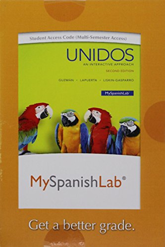 MyLab Spanish With Pearson EText --Access Card-- For Unidos (Multi Semester) (2nd Edition) (My Spanish Lab)