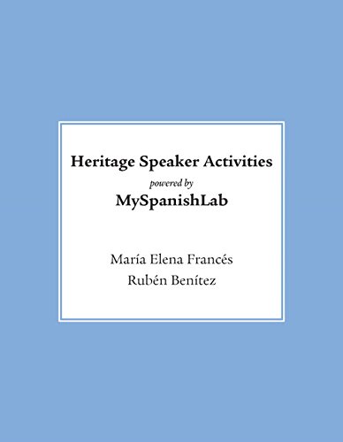 Heritage Speaker Activities -- Access Card -- Powered By MyLab Spanish