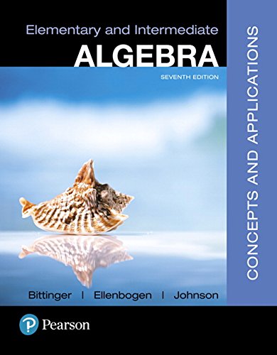 Elementary And Intermediate Algebra