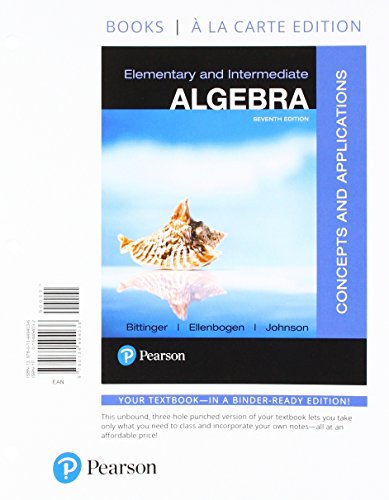 Elementary And Intermediate Algebra