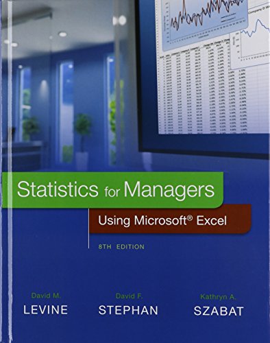 Statistics For Managers Using Microsoft Excel With PHStat