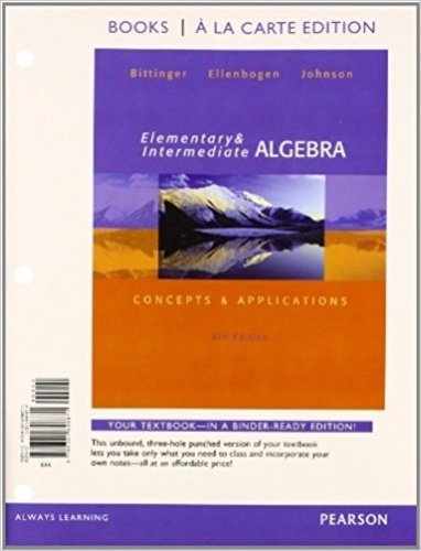 Elementary And Intermediate Algebra