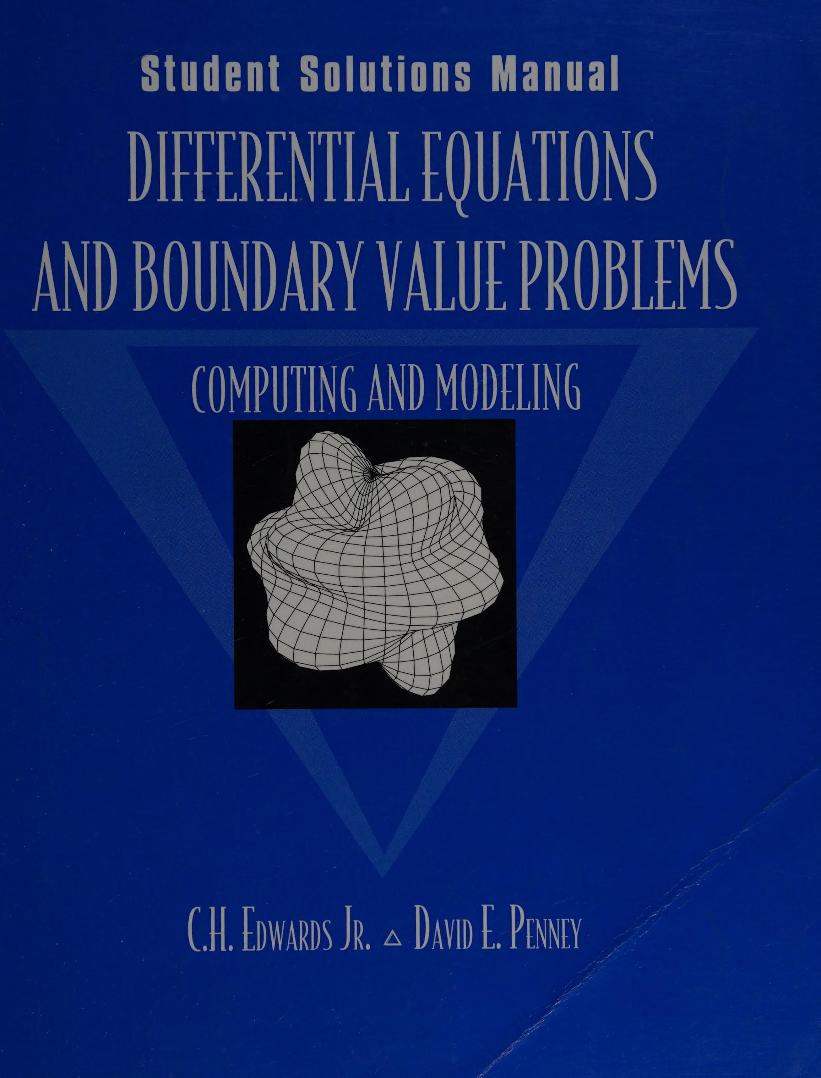 Differential Equations and Boundary Value Problems