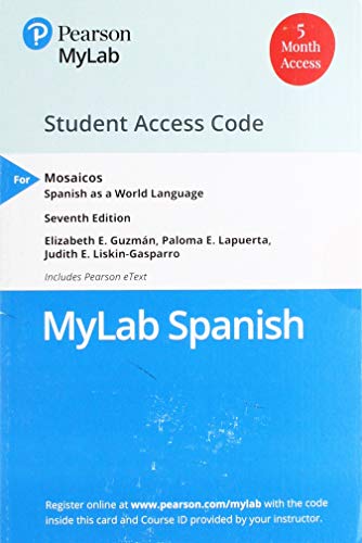MLM MyLab Spanish With Pearson EText For Mosaicos