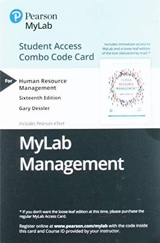 MyLab Management with Pearson EText -- Combo Access Card -- for Human Resource Management