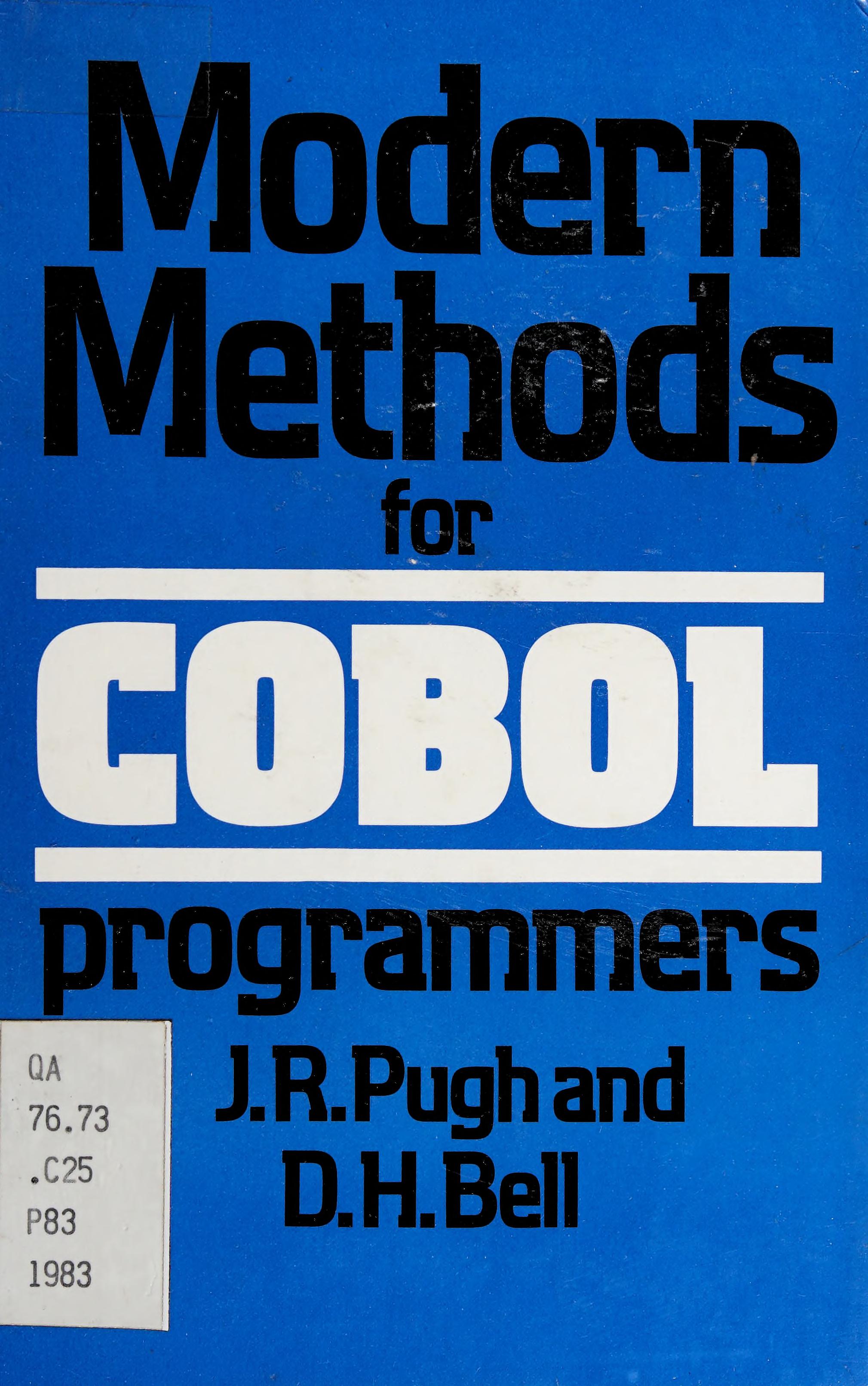 Modern Methods For Cobol Programmers