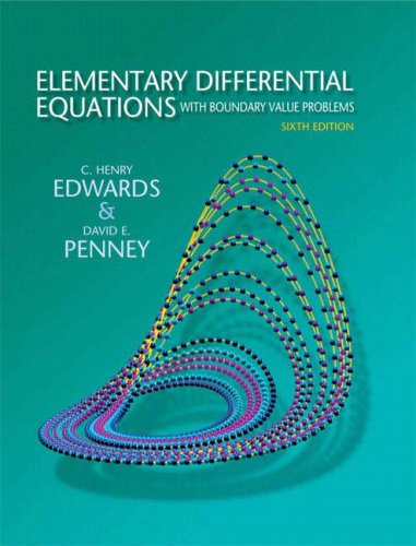 Elementary Differential Equations with Boundary Value Problems