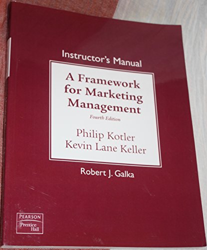 Instructor'S Manual To A Framework For Marketing Management: Integrated PharmaSim (4e Fourth) (Paperback)