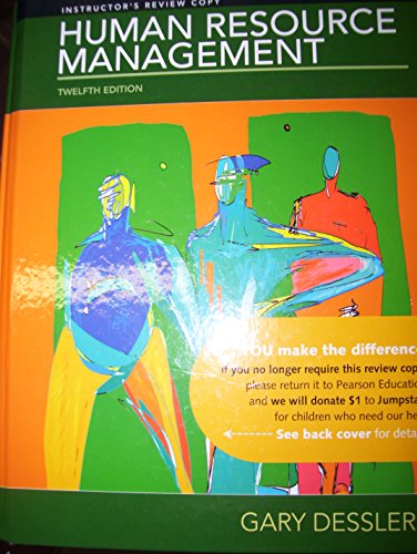 Human Resource Management, by Dessler, 12th Edition, US