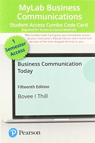 MyLab Business Communication with Pearson EText -- Combo Access Card -- for Business Communication Today