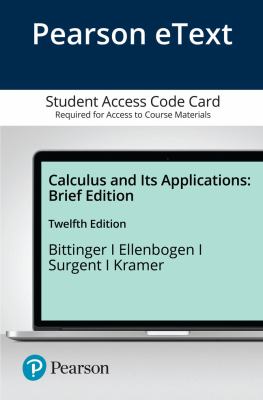 Pearson EText Calculus And Its Applications, Brief Edition -- Access Card