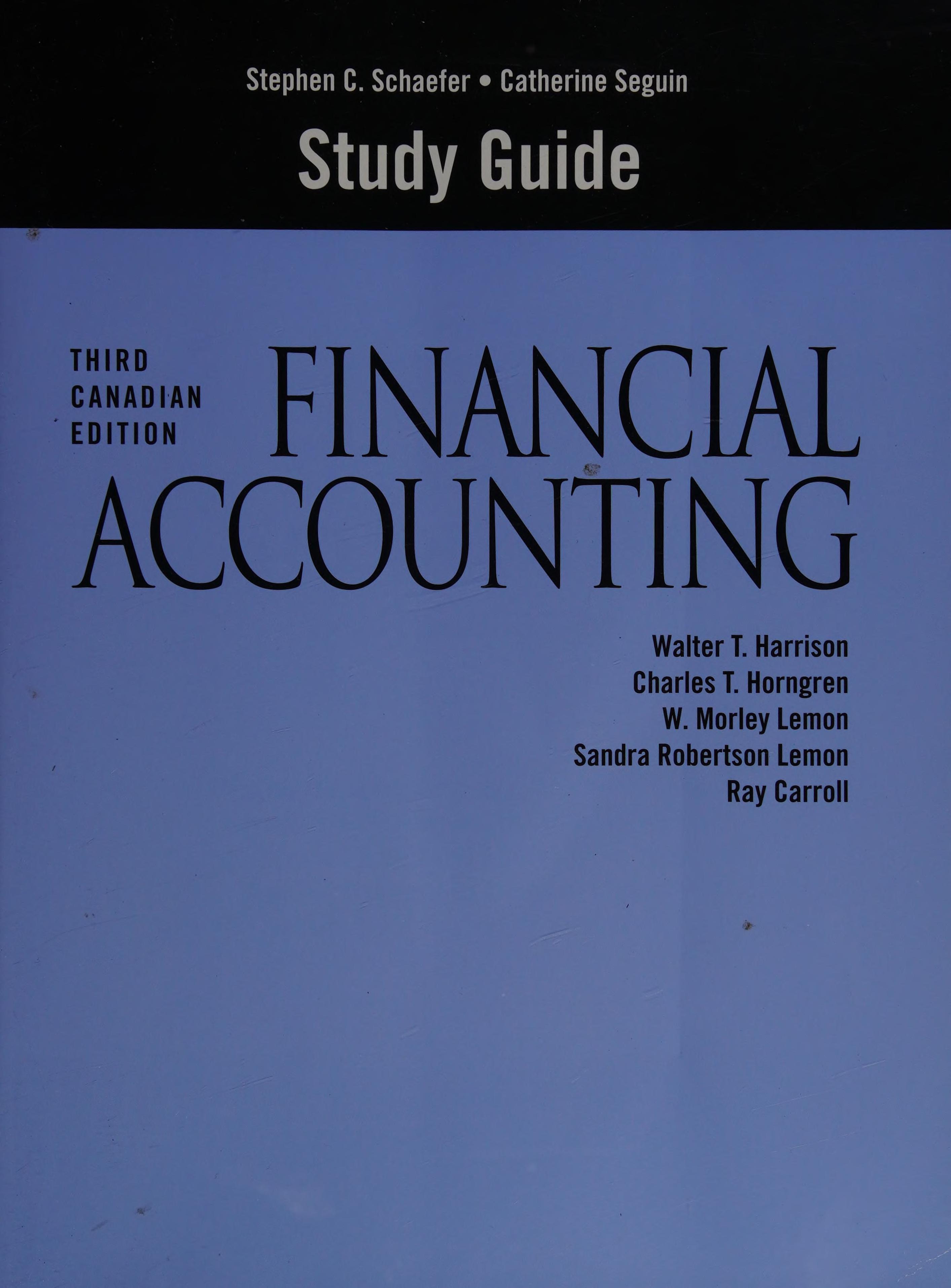 Financial Accounting, Third Canadian Edition