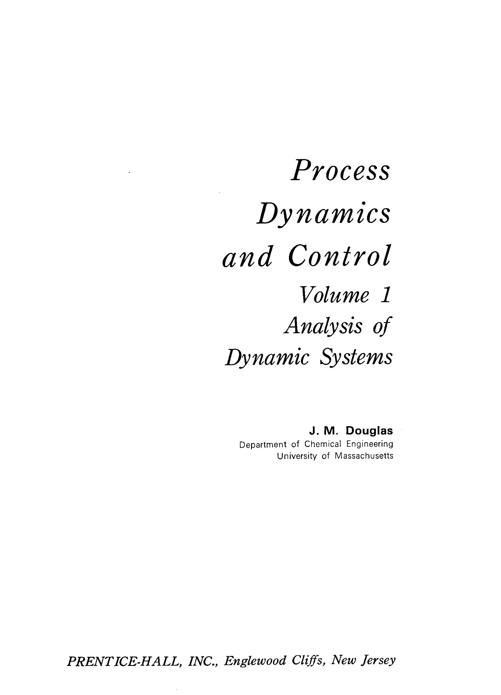 Process Dynamics and Control