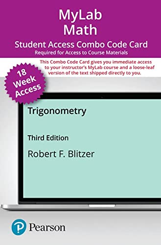 MyLab Math with Pearson EText for Trigonometry -- Combo Access Card