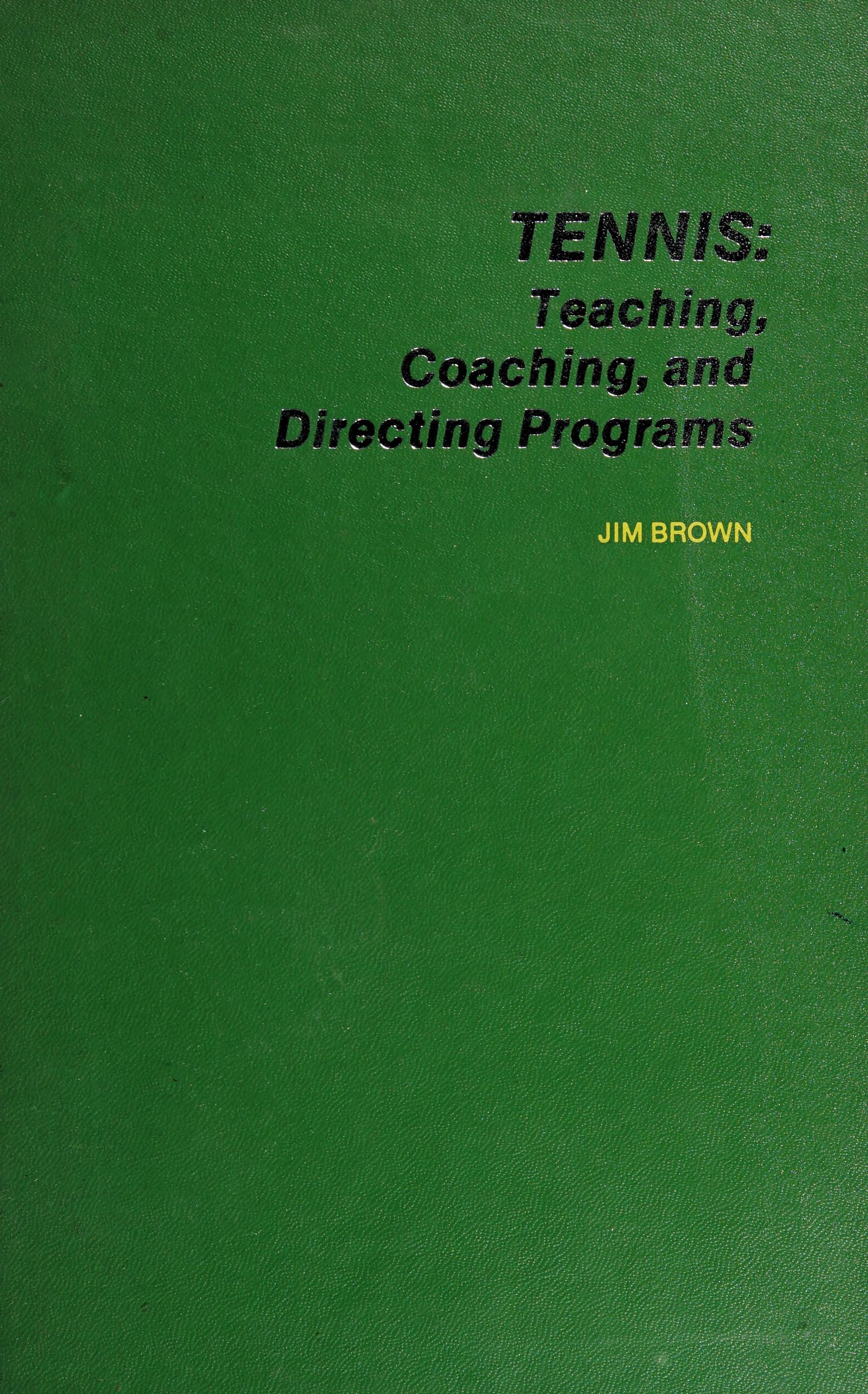 Tennis for Teachers, Coaches and Programme Directors