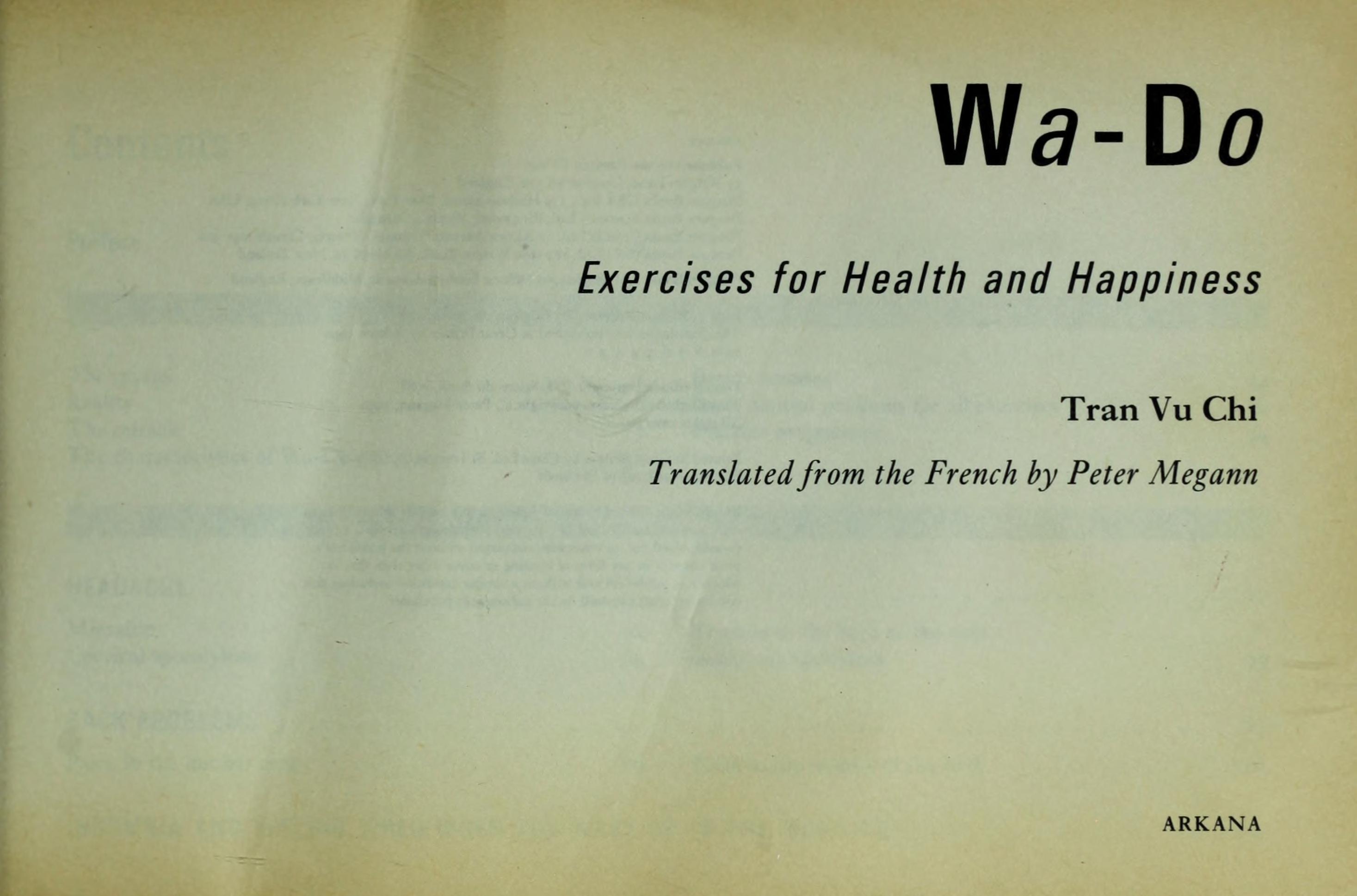 Wa-Do: Exercises For Health And Happiness