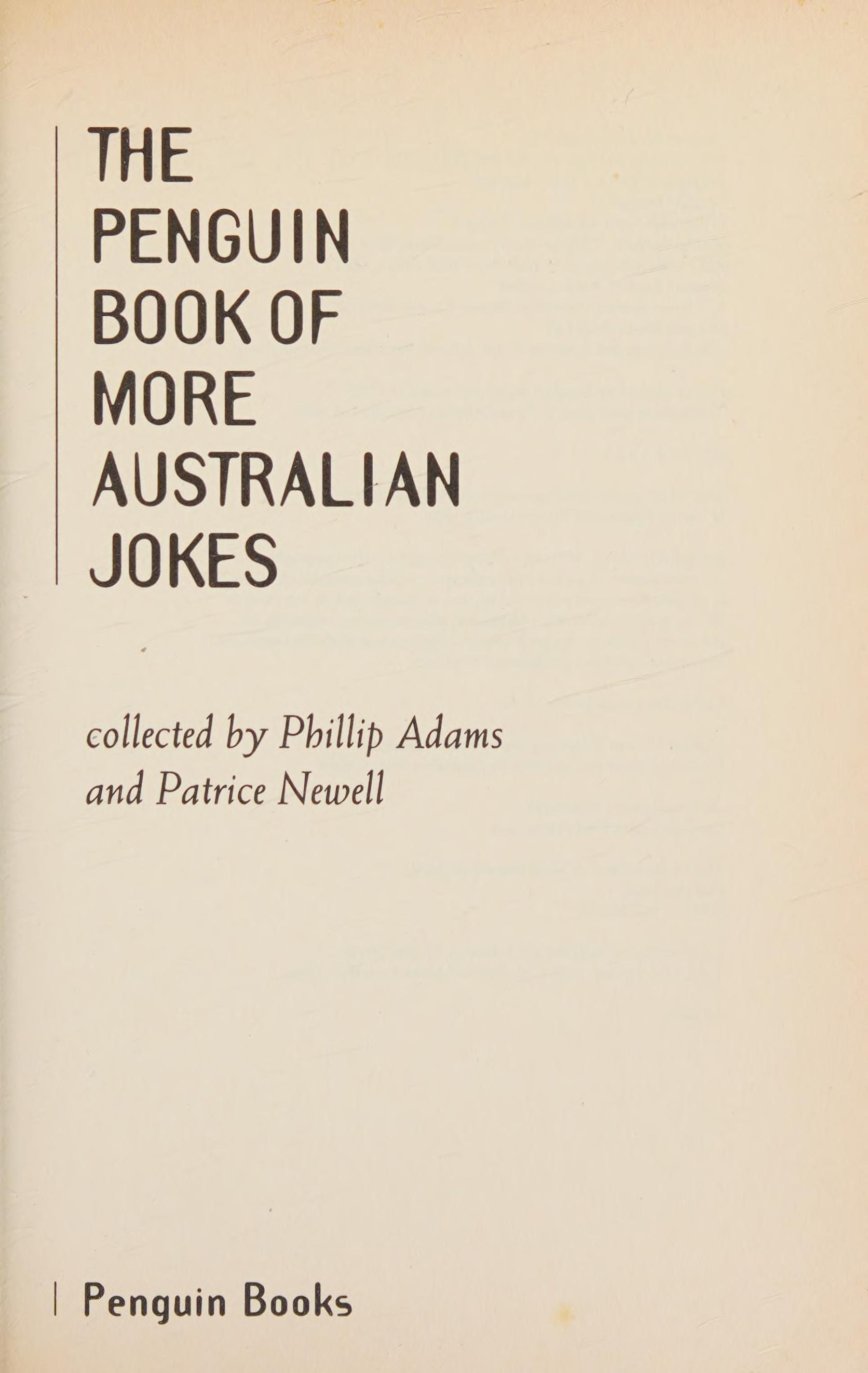 The Penguin Book of More Australian Jokes