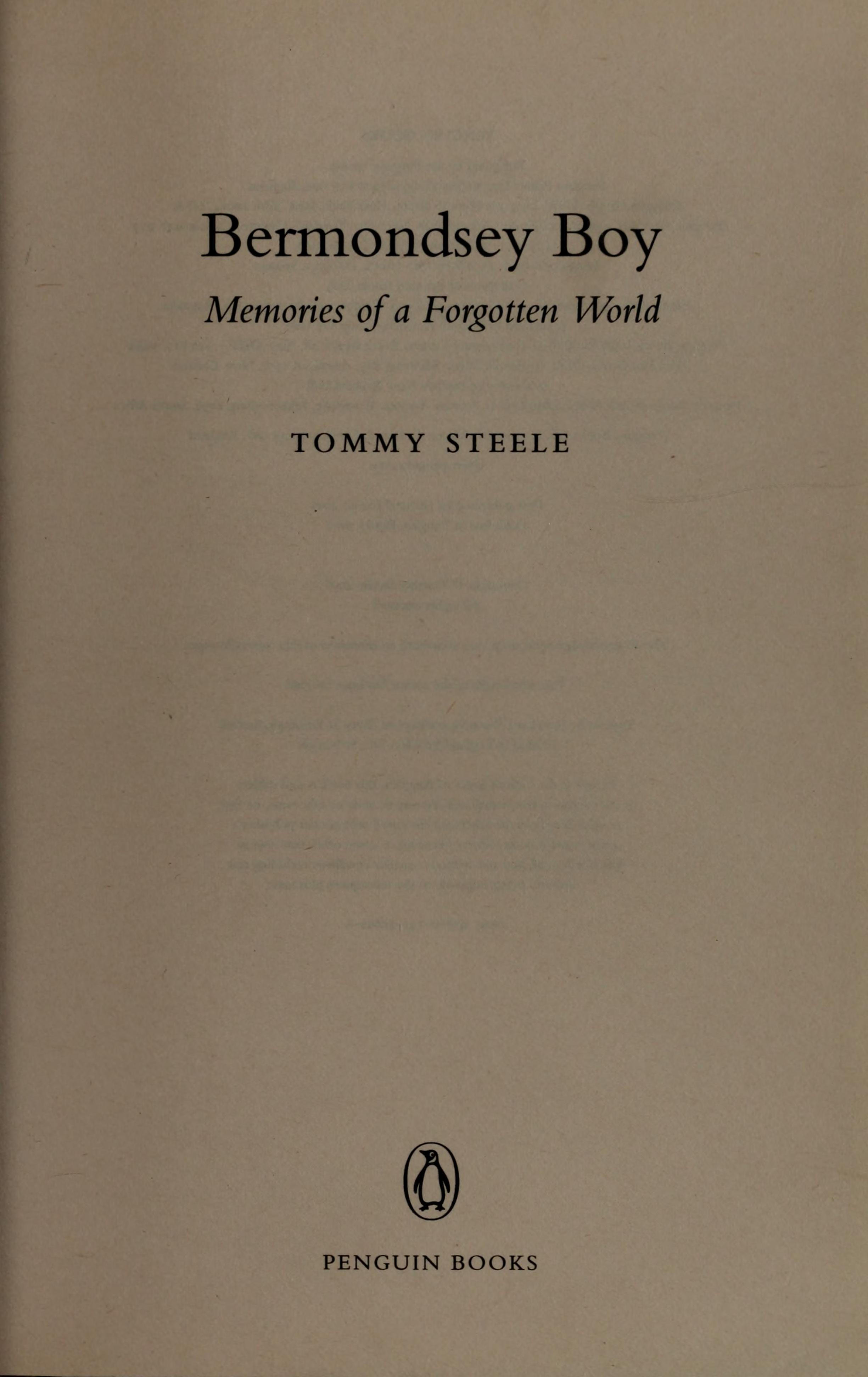 Bermondsey Boy: Memories Of A Forgotten World