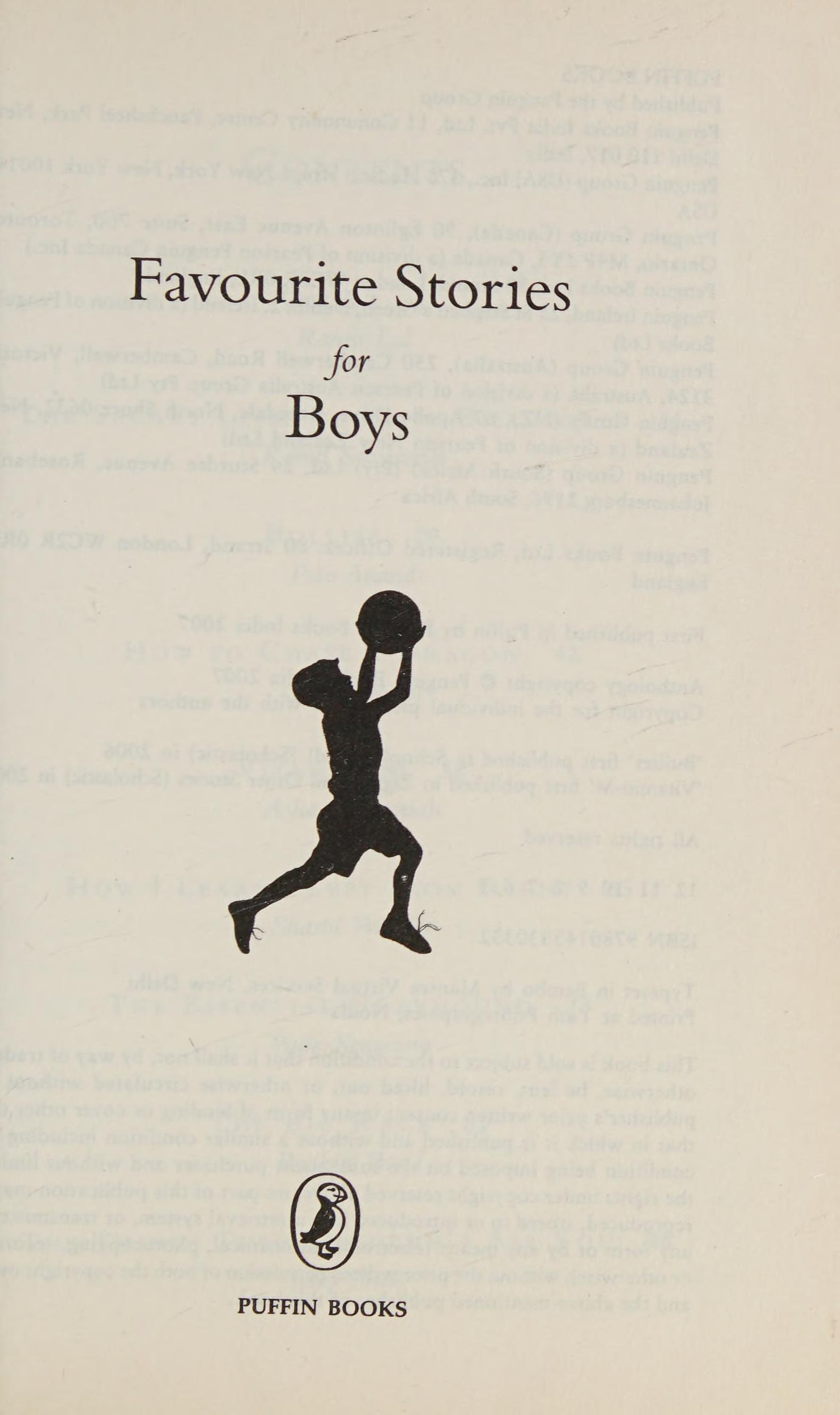 Favourite Stories For Boys