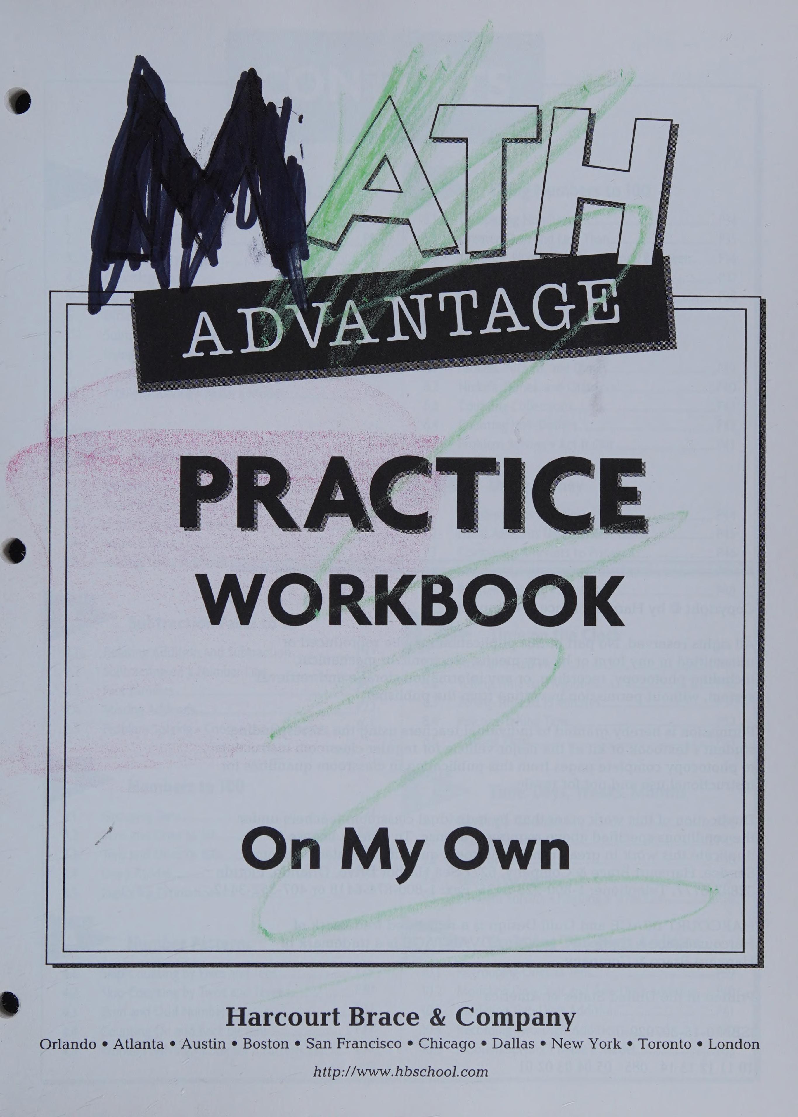 Math Advantage, Grade 2 Practice Workbook