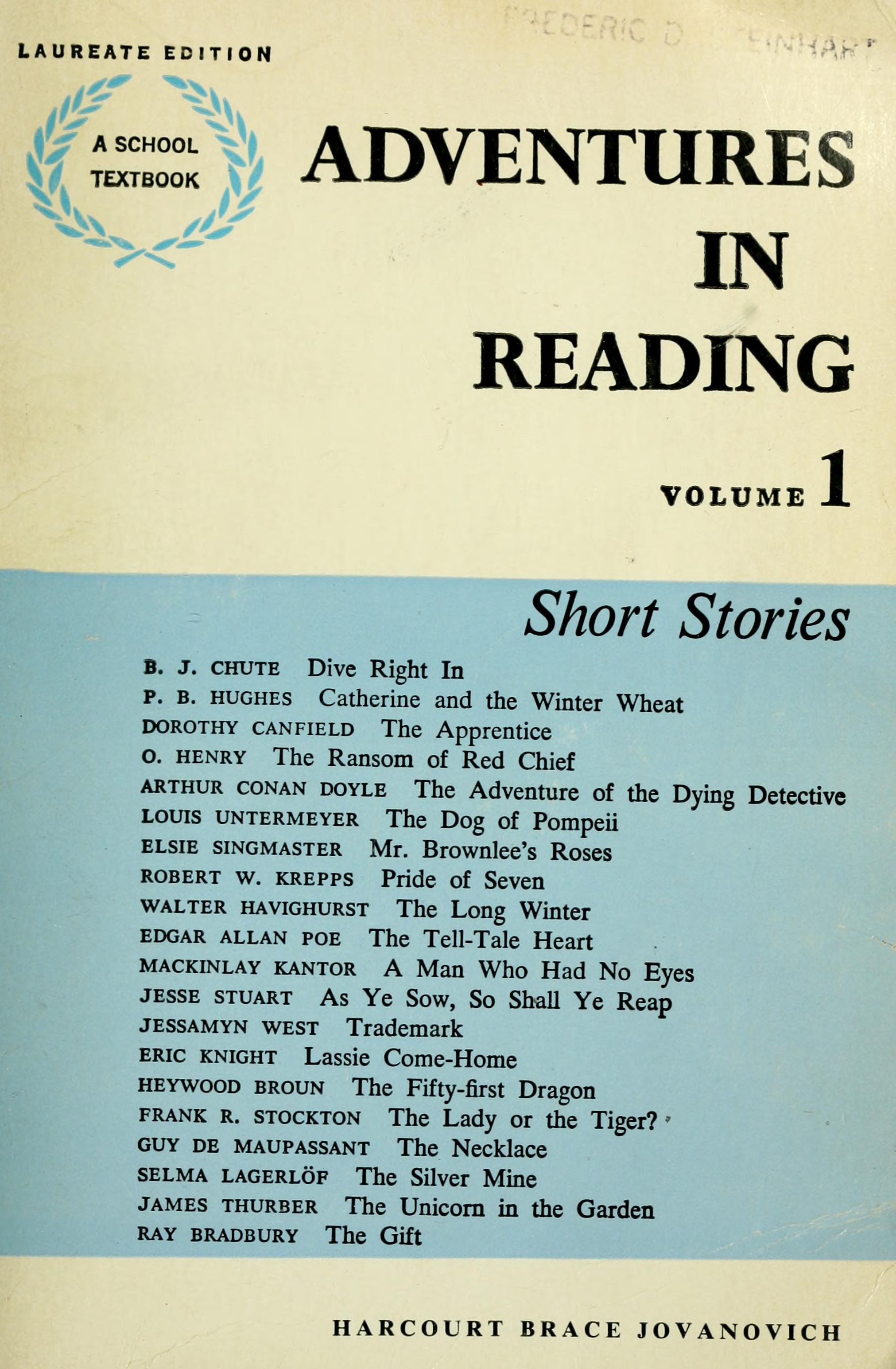 Adventures in Reading Volume 1