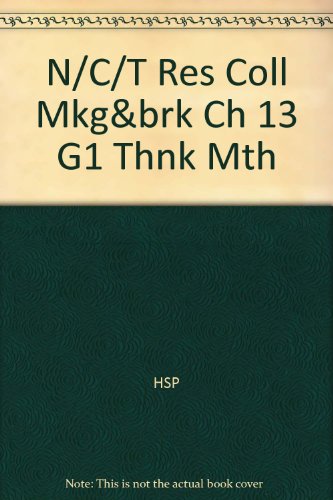 N/C/T Res Coll Mkg&Brk Ch 13 G1 Thnk Mth