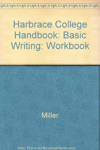 Writer’S Harbrace Handbook Basic Writer’S Workbook Answer
