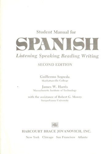 Student Manual for Spanish