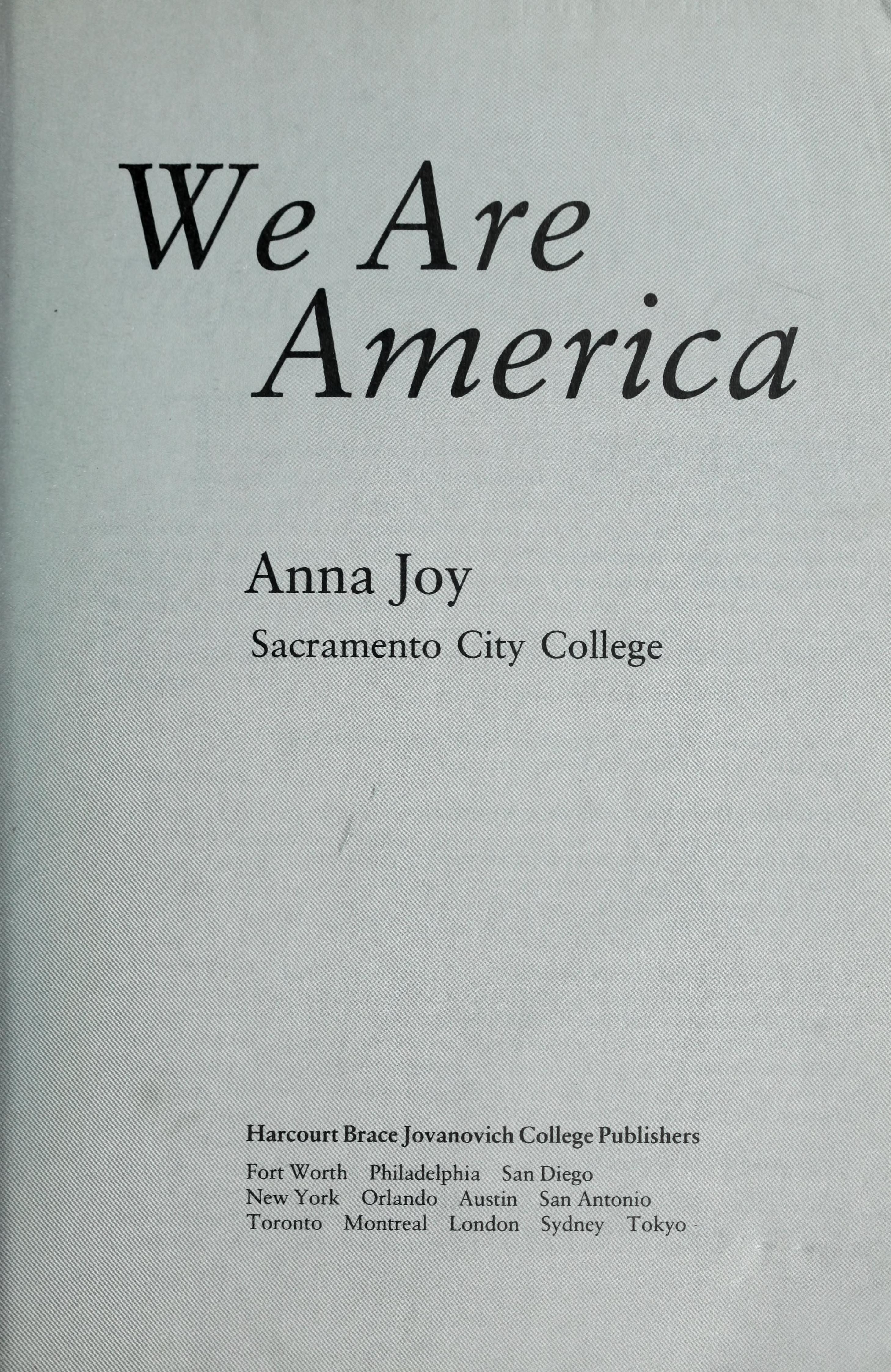 We Are America