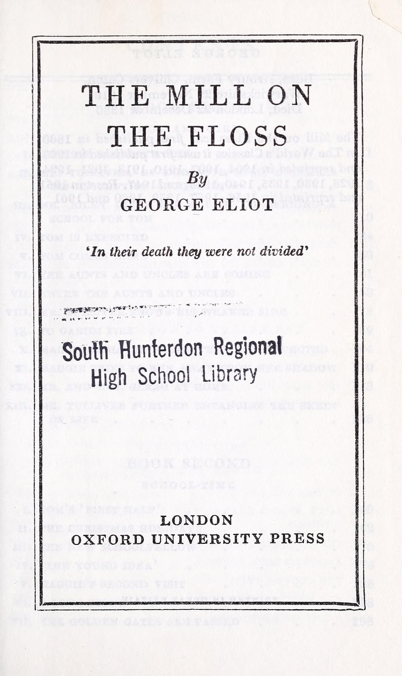 The World'S Classics: The Mill On The Floss