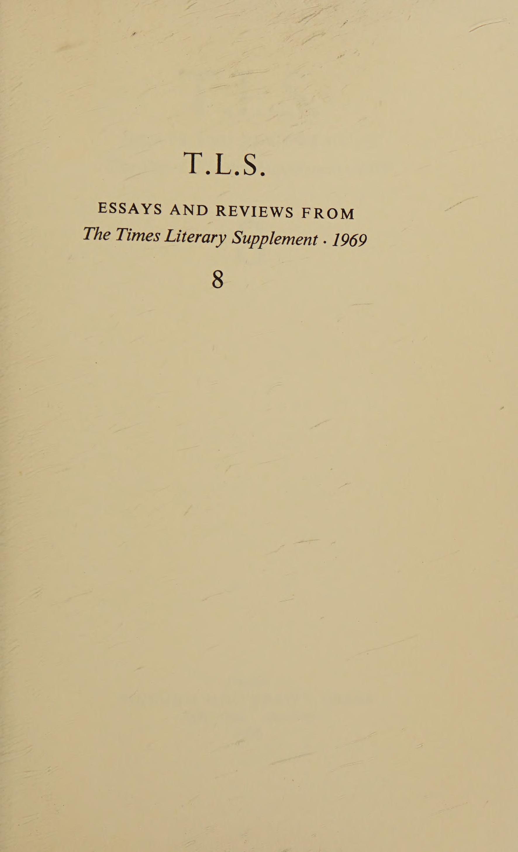 "Times Literary Supplement"