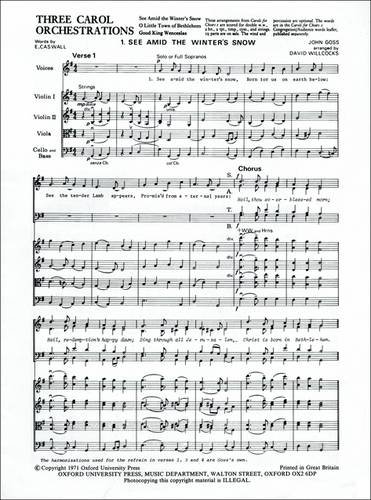 Three Carol Orchestrations