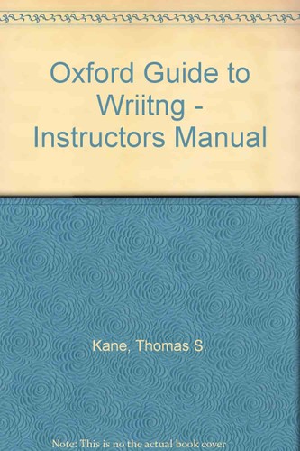 Oxford Guide to Wriitng - Instructors Manual